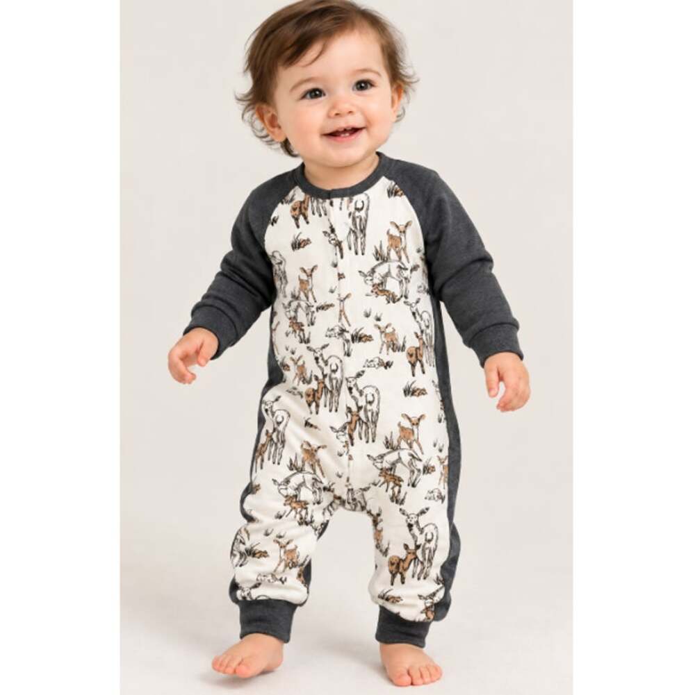 Nest Bamboo Long Sleeve Footed Sleep Bag 2.5 TOG Mama Deerest Size M